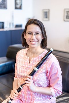 Weronika Balewski with Baroque flute (traverso)